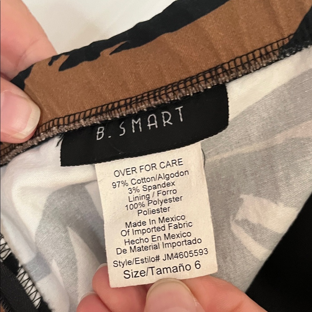 B. Smart Elegant Black and Brown Strapless Dress - Picture 2 of 5